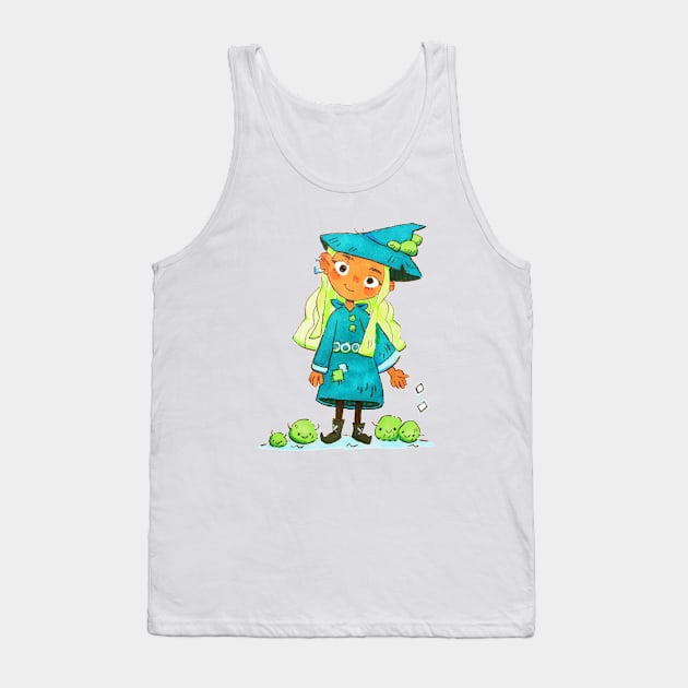 Marimo Moss Witch Tank Top by doodledate